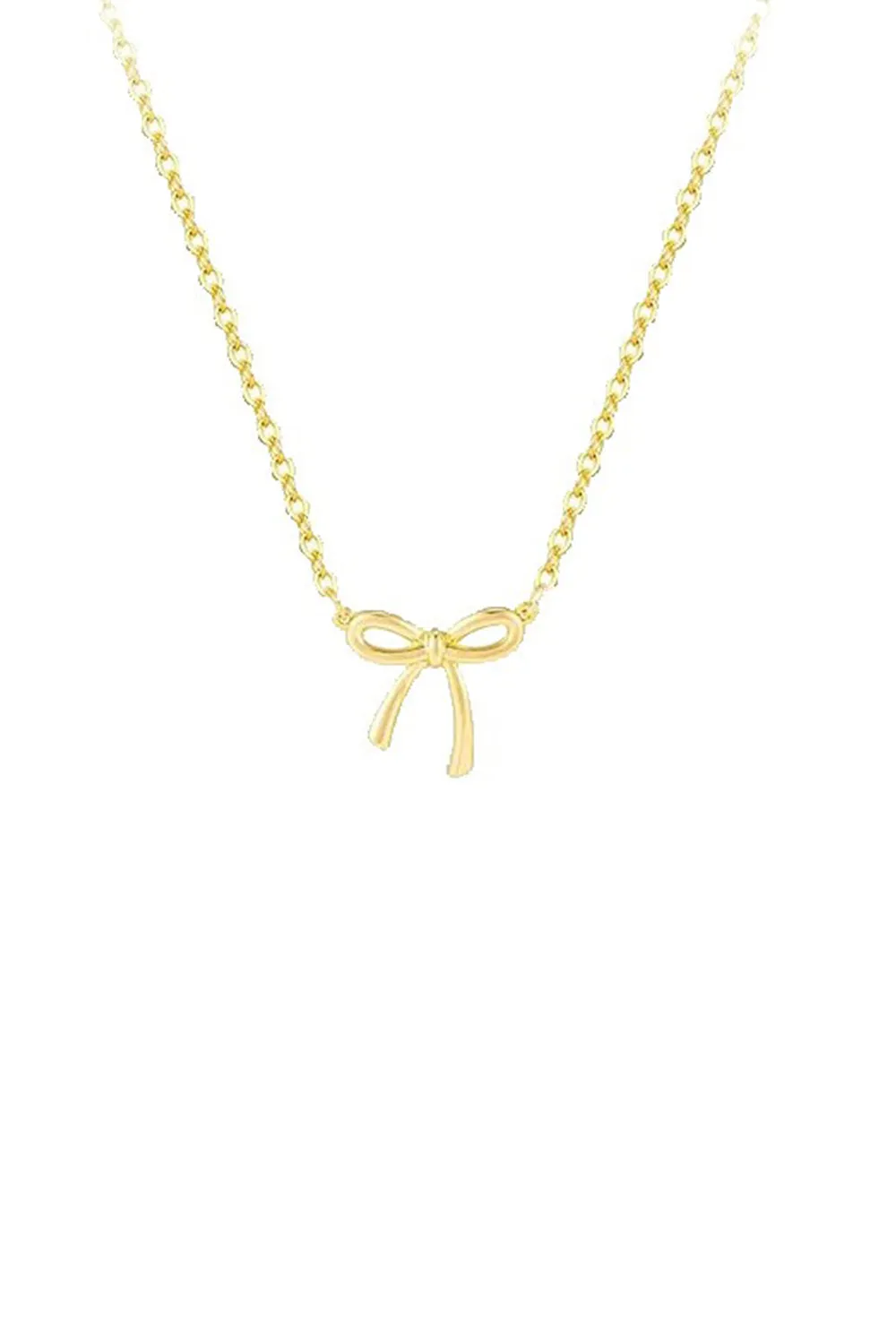 Gold Bow Pendant Necklace sold by KissProm product image thumbnail 2