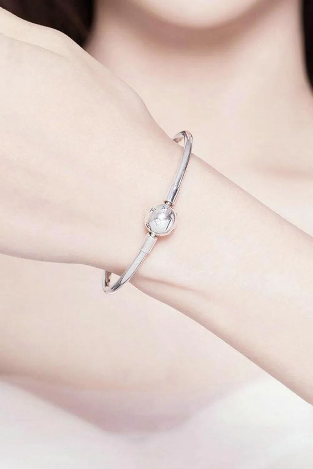 Star Bangle Bracelet In Sterling Silver sold by KissProm product image thumbnail 5