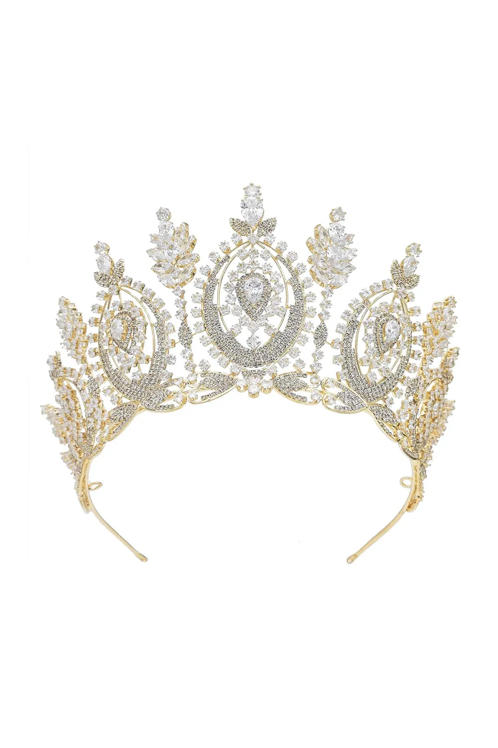 Gold Large Cubic Zirconia Crowns sold by KissProm