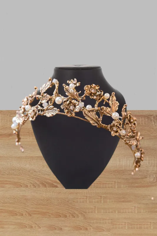 Pearl Gold Vintage Halloween Crown made by KissProm