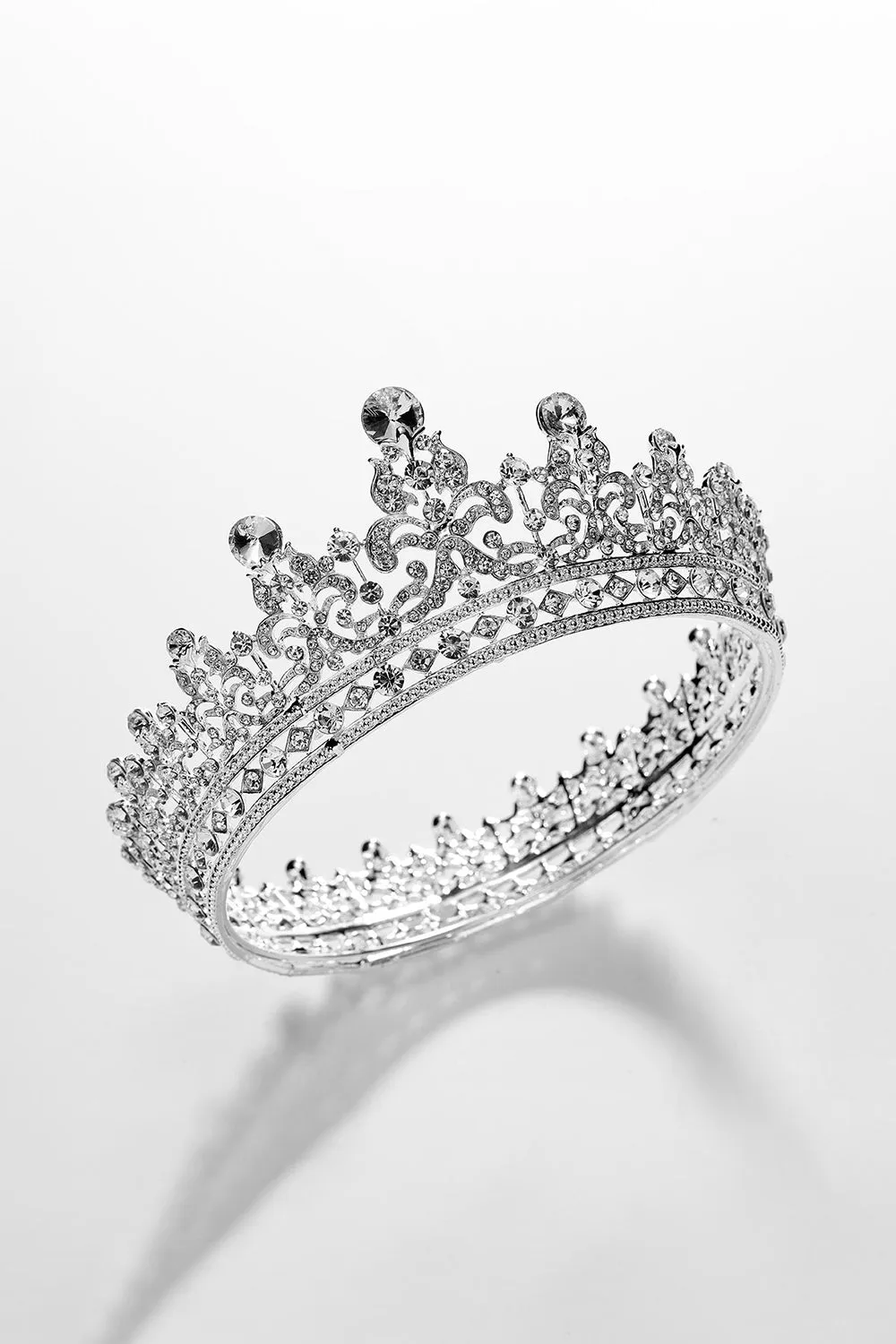 Silver Crystal Crowns sold by KissProm product image thumbnail 2