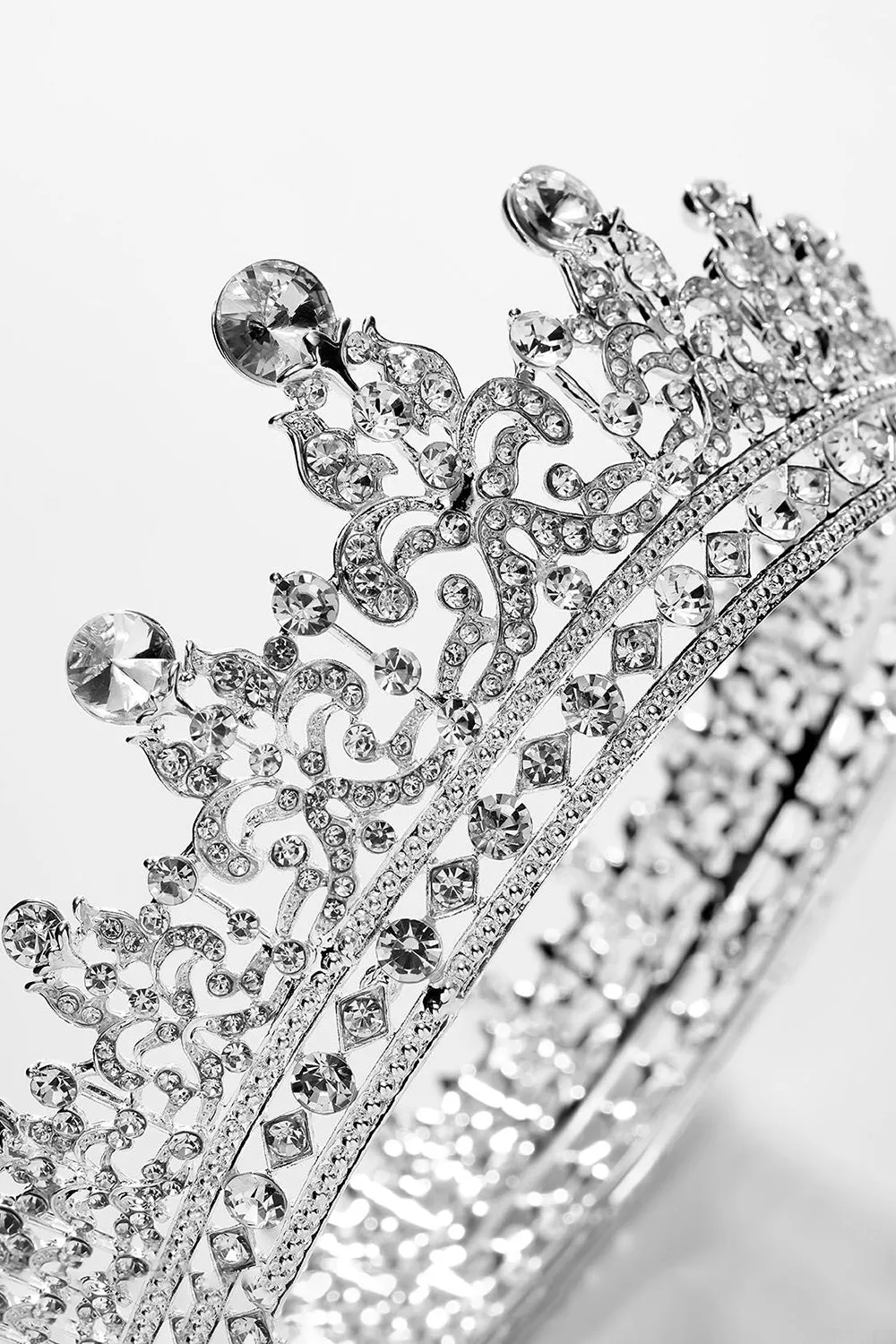 Silver Crystal Crowns sold by KissProm product image thumbnail 3