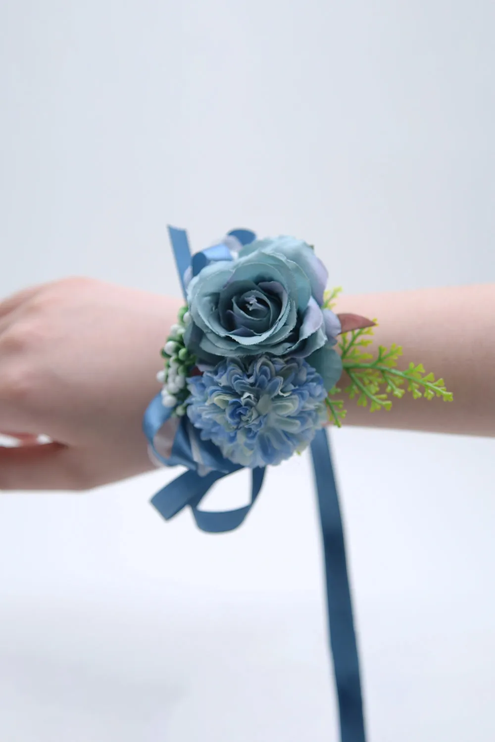 Artificial Silk Roses Bridesmaid Wrist Corsage sold by KissProm product image thumbnail 4