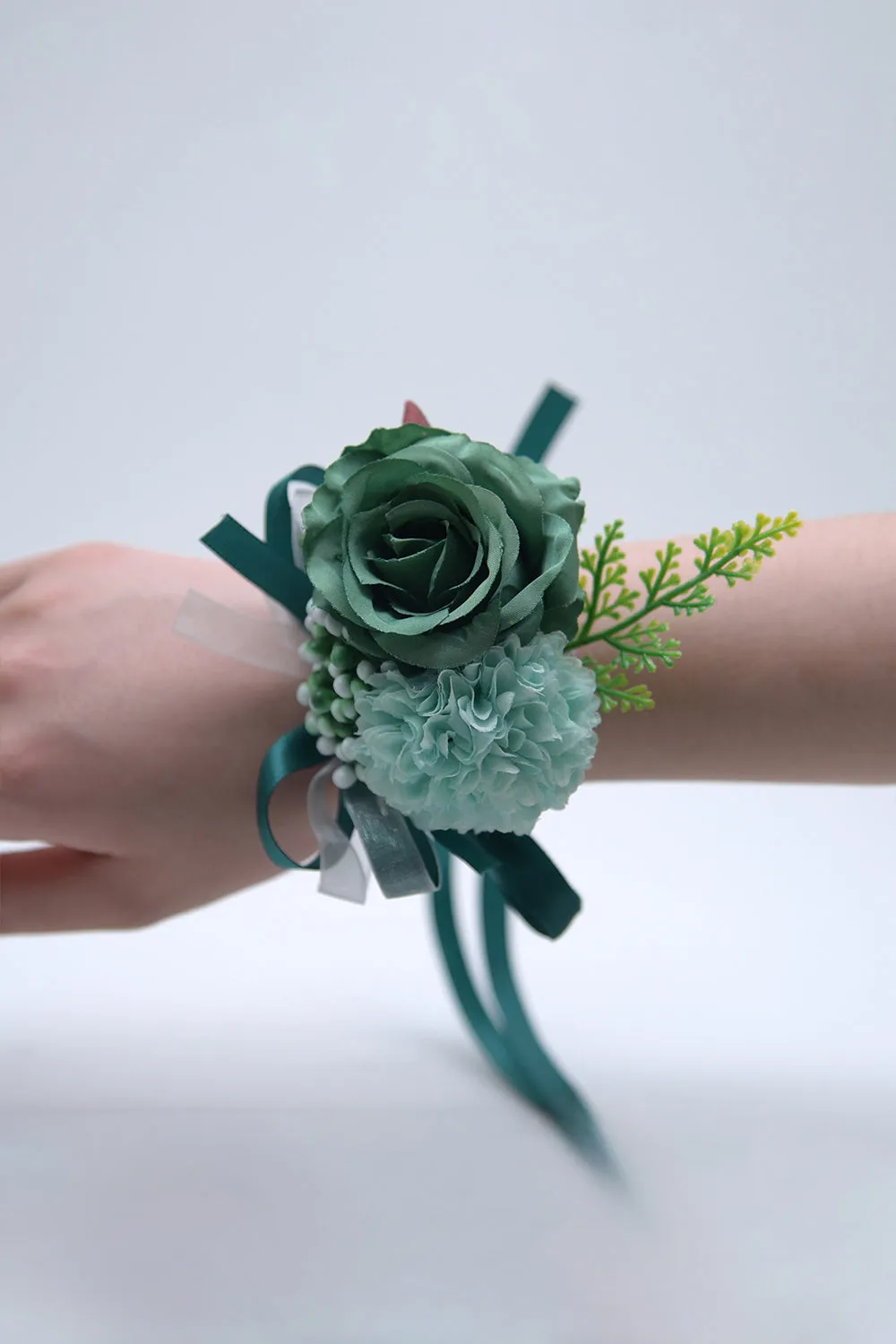 Artificial Silk Roses Bridesmaid Wrist Corsage sold by KissProm product image thumbnail 2