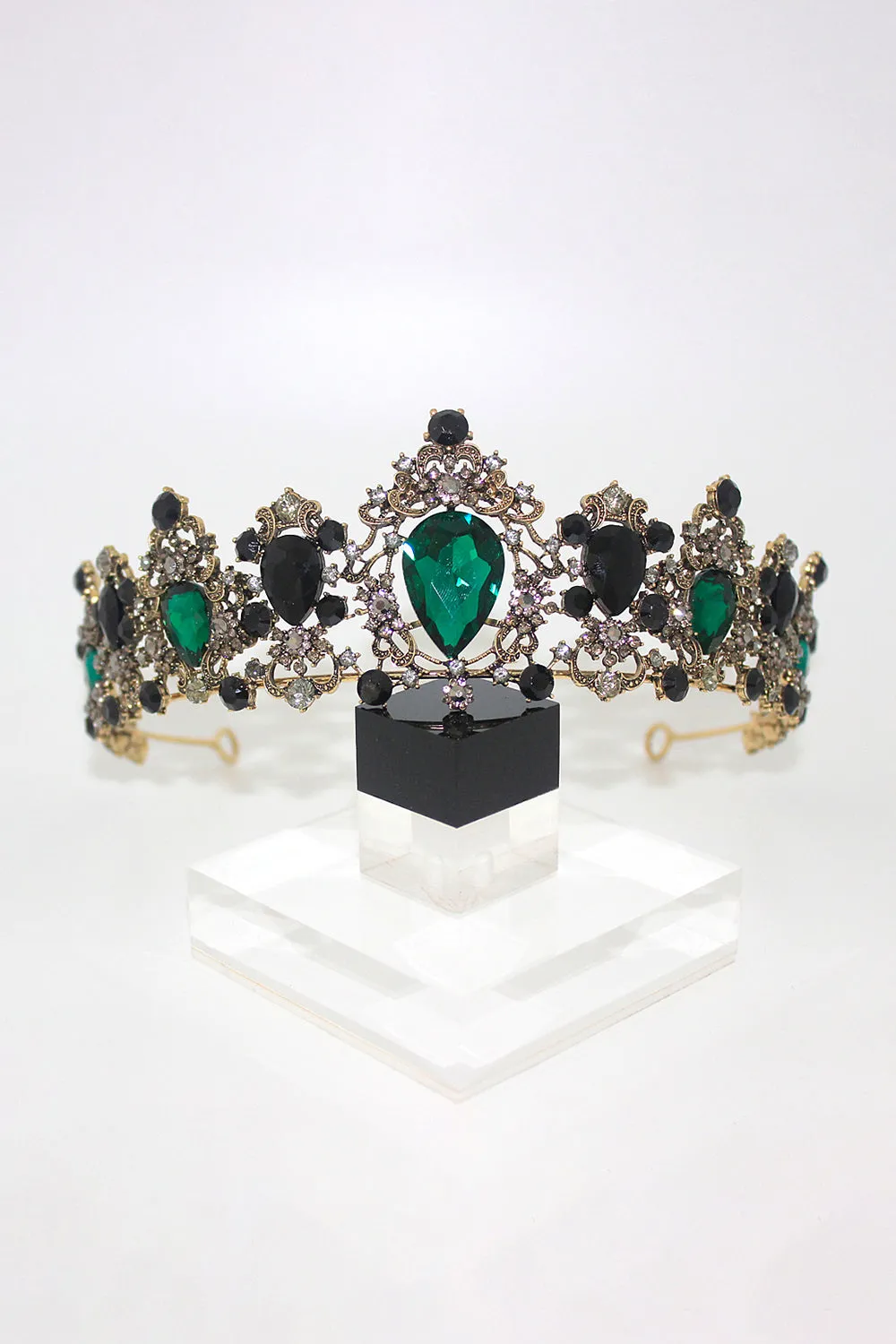 Vintage Multicolor Diamond Gold Crown sold by KissProm product image thumbnail 3