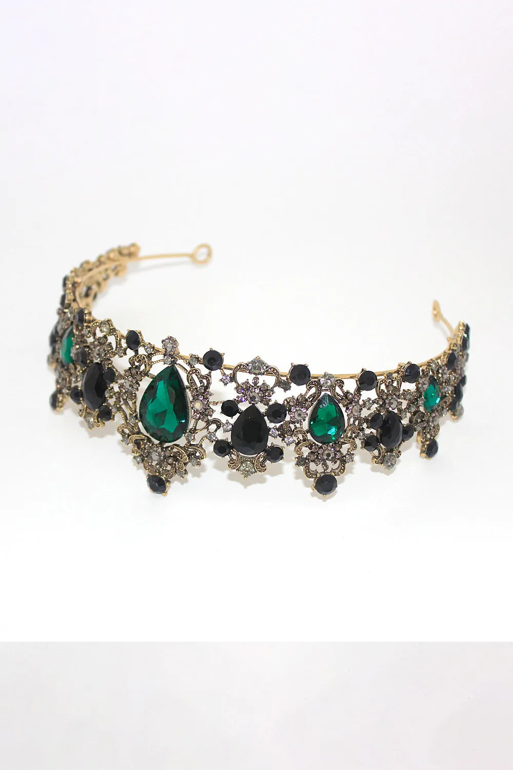 Vintage Multicolor Diamond Gold Crown sold by KissProm product image thumbnail 4