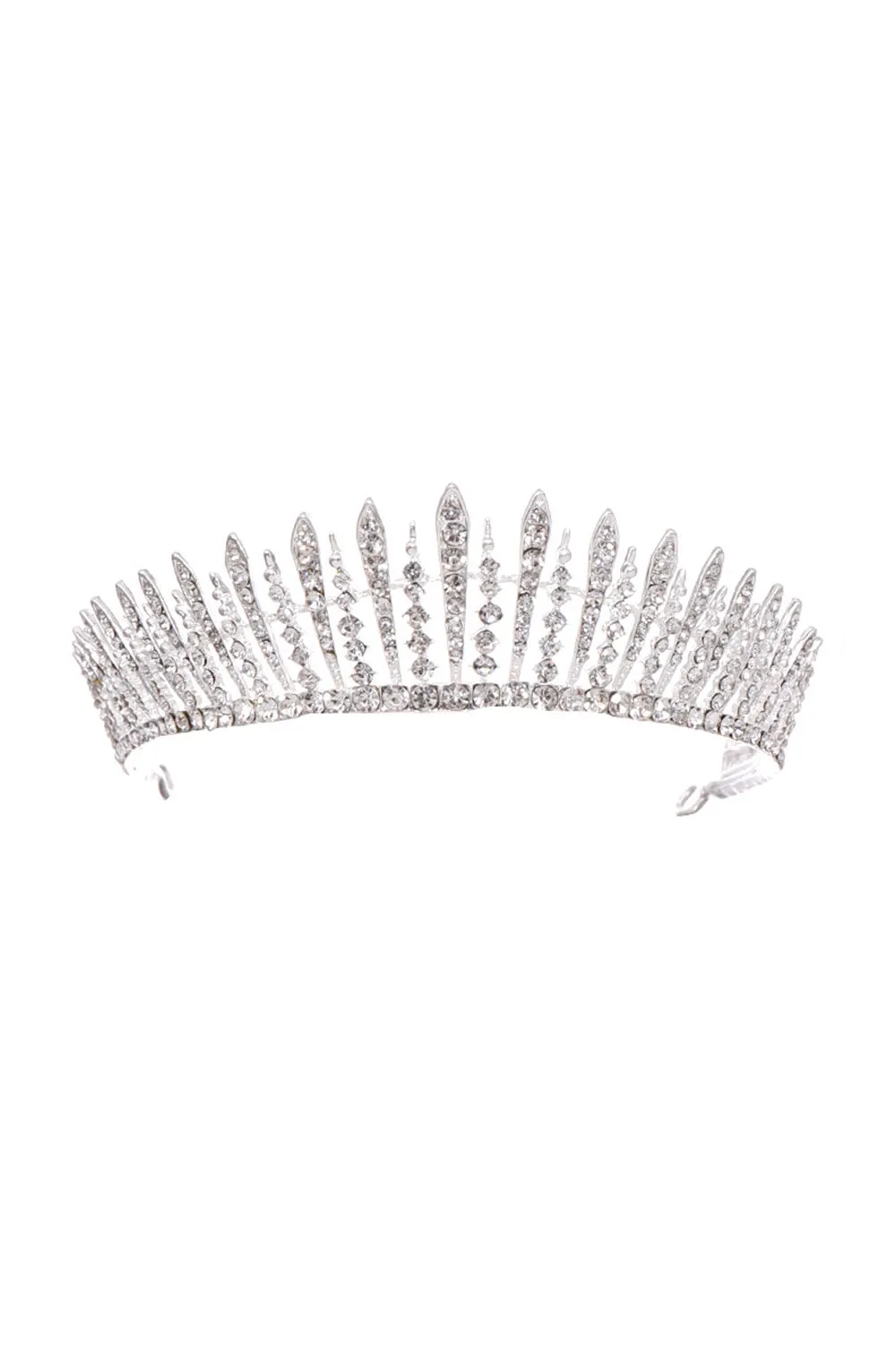 Silver Crystal Wedding Crown sold by KissProm
