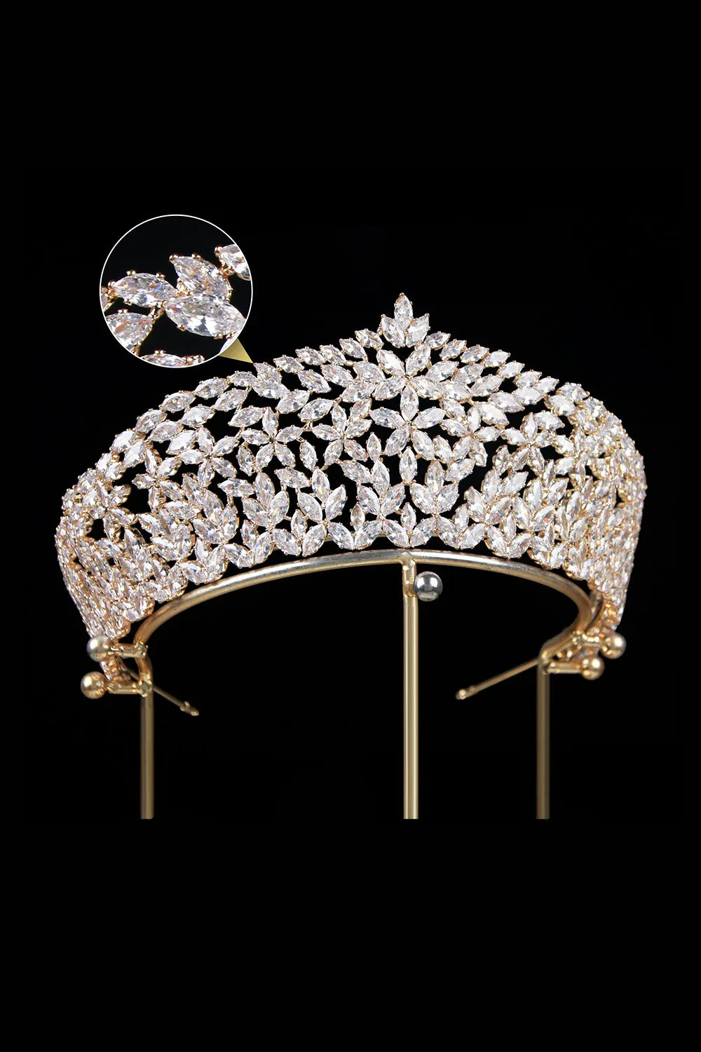 Vintage Zircon Wedding Crown sold by KissProm product image thumbnail 5