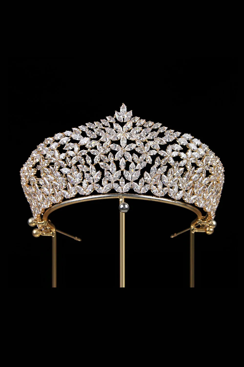 Vintage Zircon Wedding Crown sold by KissProm product image thumbnail 4