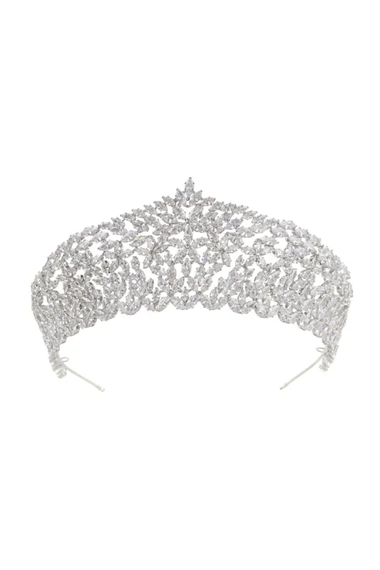 Vintage Zircon Wedding Crown sold by KissProm