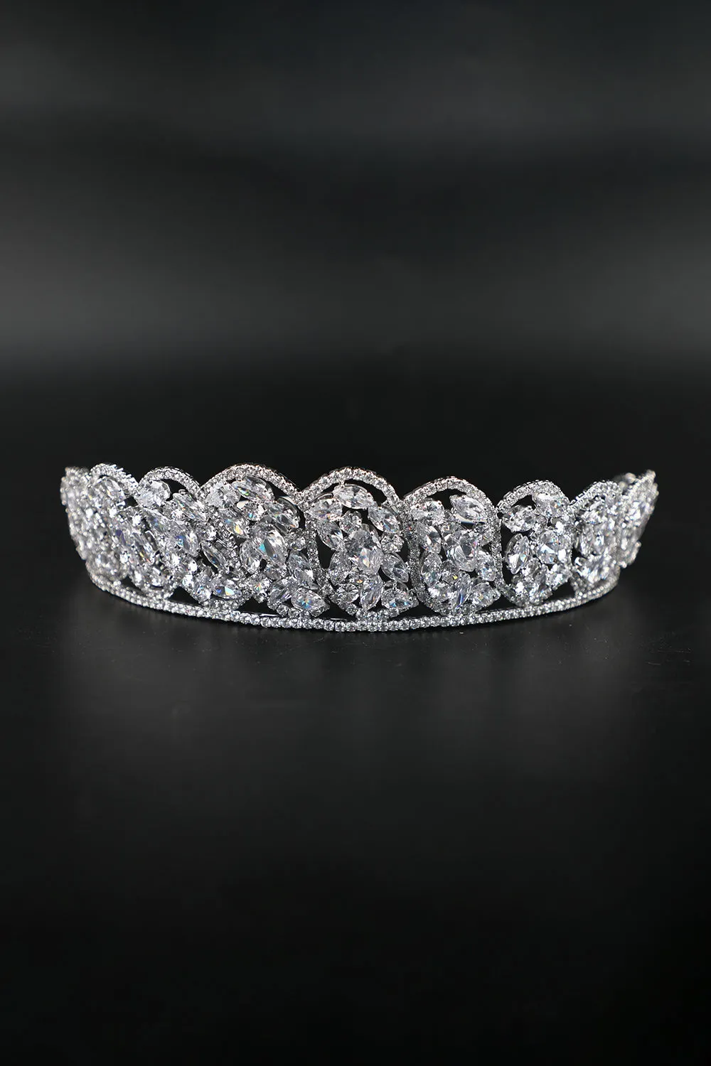 Silver Zirconia Bridal Crown sold by KissProm product image thumbnail 2