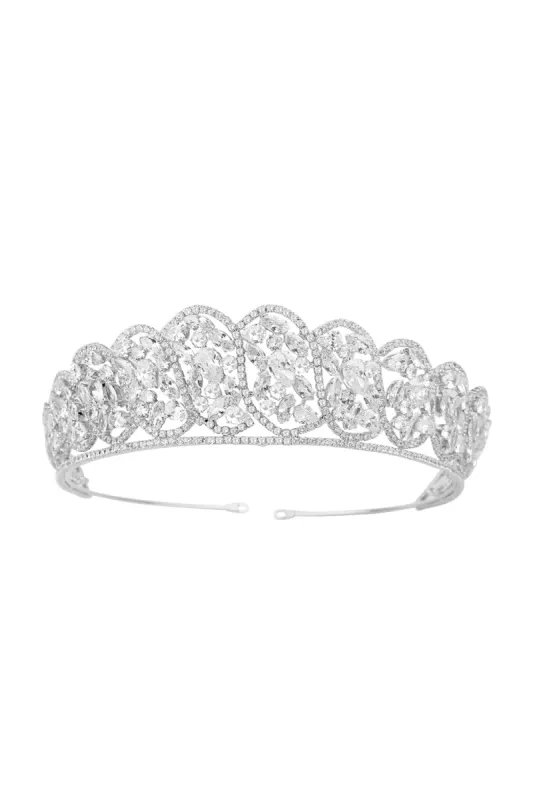 Silver Zirconia Bridal Crown sold by KissProm
