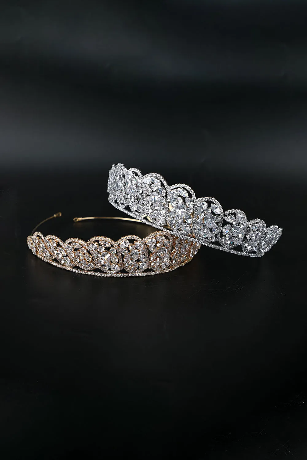 Silver Zirconia Bridal Crown sold by KissProm product image thumbnail 4