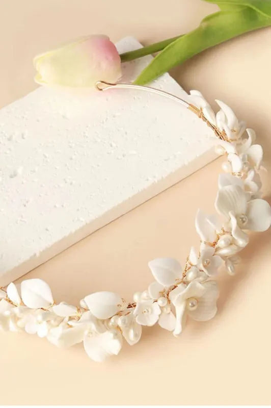 Bridal Leaf Headband sold by KissProm