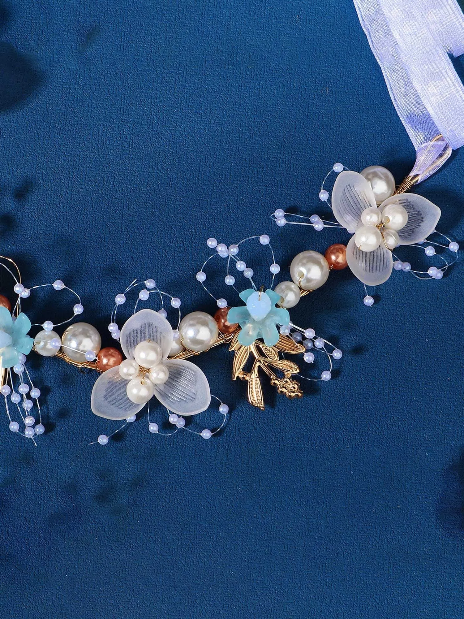 Handmade Beaded Floral Bridal Hair Accessory sold by KissProm product image thumbnail 5