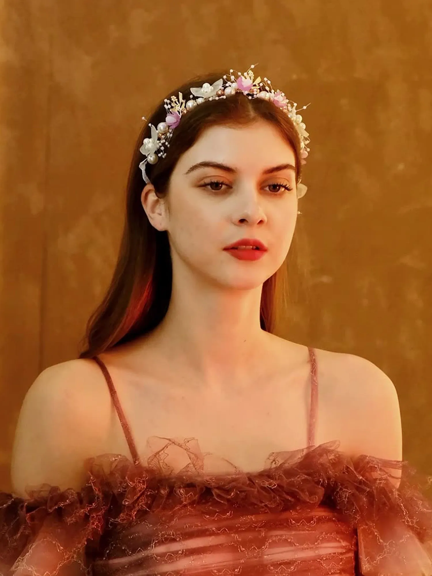 Handmade Beaded Floral Bridal Hair Accessory sold by KissProm product image thumbnail 3