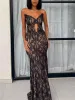 Merlia | Black Strapless V-Neck Sleeveless Lace Mermaid Prom Dress sold by KissProm