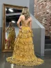 Princess A Line Off the Shoulder Corset Prom Dress with Lace Ruffles sold by KissProm