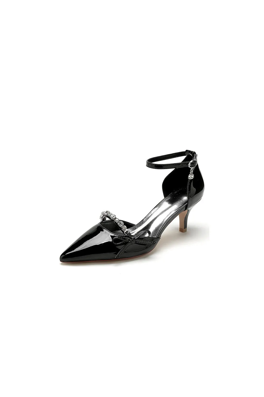 Patent Leather Mirror Finish With Rhinestone Pointed Toe Stiletto Heel sold by KissProm product image thumbnail 4
