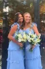 Ruffles Blue Chiffon A-line Long Bridesmaid Dress sold by KissProm