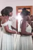 Off the Shoulder A-line Light Grey Chiffon Long Bridesmaid Dress sold by KissProm