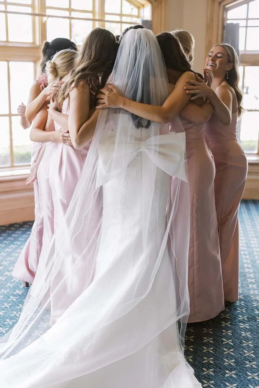 Pink One Shoulder Sheath Flower Sleeveless Satin Long Bridesmaid Dress sold by KissProm product image thumbnail 2