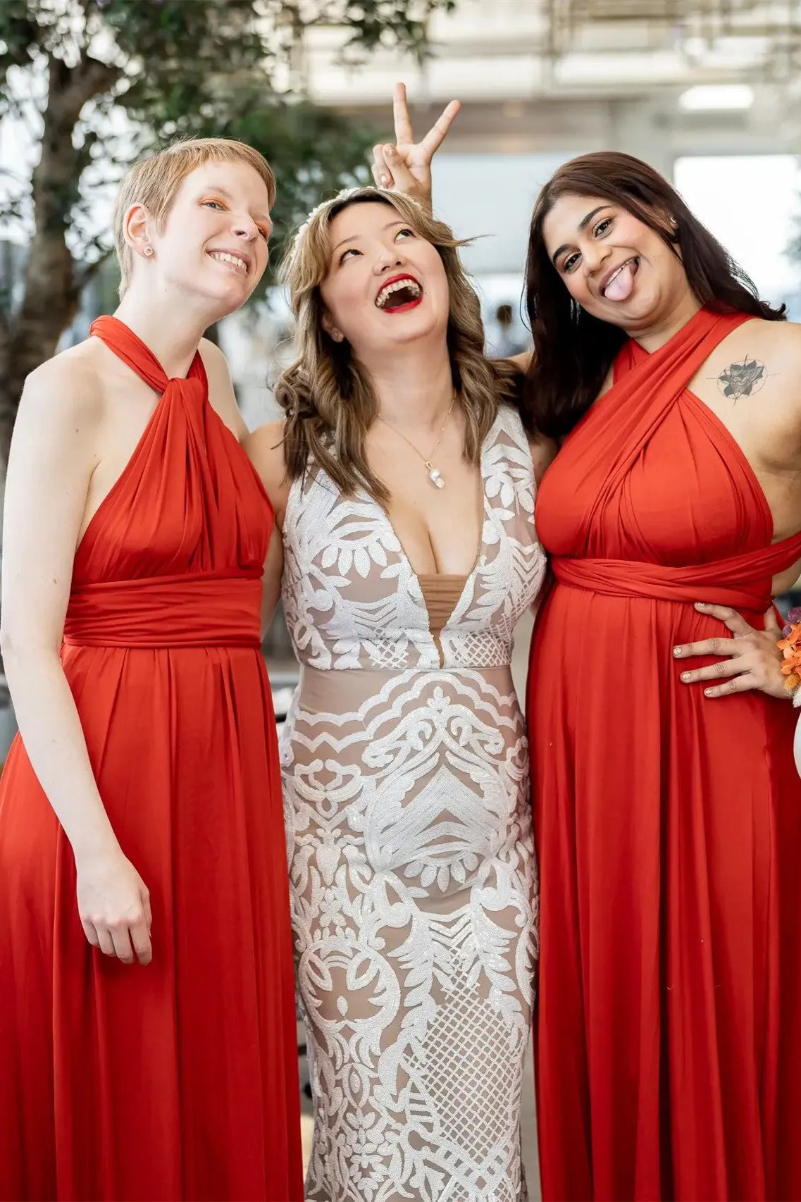 Crizmen | A-Line Red Infinity Long Bridesmaid Dress sold by KissProm