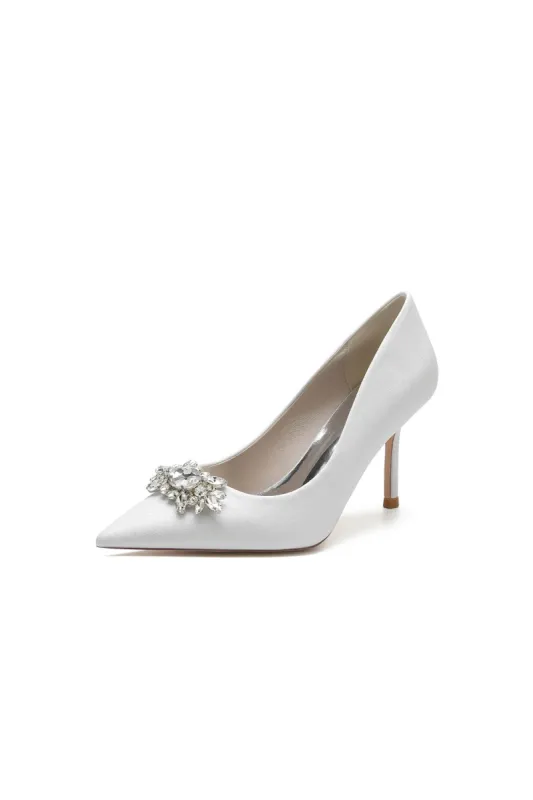 Rhinestone Beaded Glitter Pointed Toe Stiletto Heels sold by KissProm