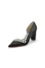 Chic Satin Pointed Toe Slip-on Chunky Heels With Rhinestone sold by KissProm