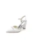Pearl Pointed Toe Ankle Strap Chunky Heels With Bow sold by KissProm