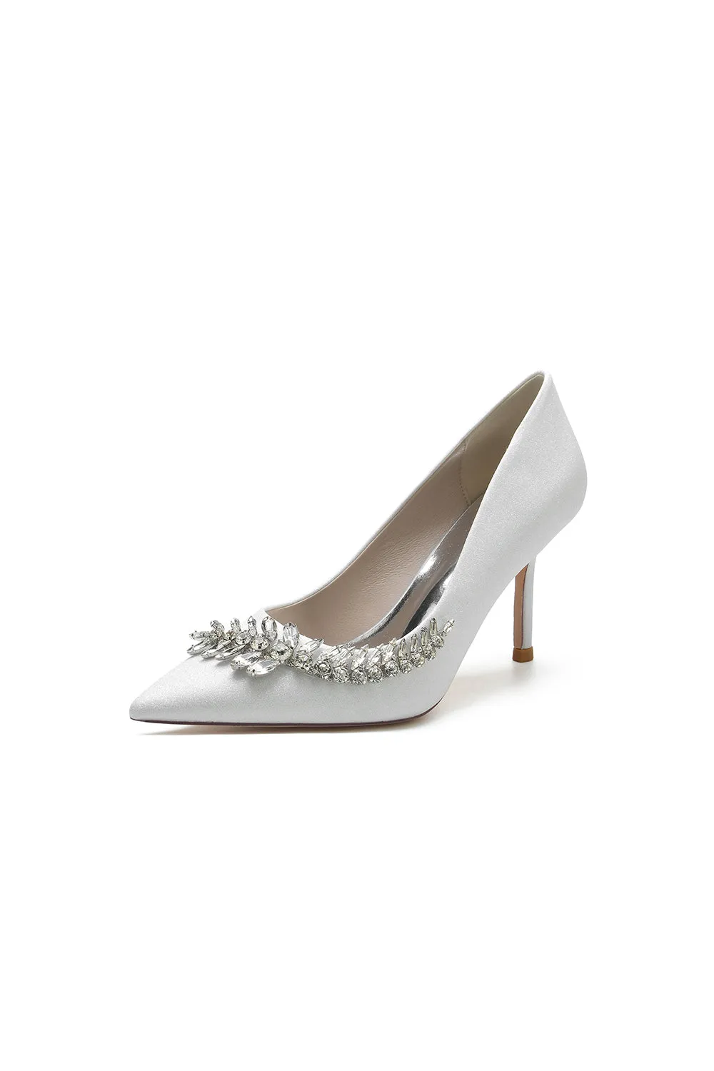 Glitter Pointed Toe Women's Wedding Shoes With Rhinestone sold by KissProm