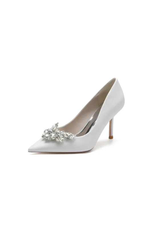 Glitter Pointed Toe Rhinestone Party Shoes sold by KissProm