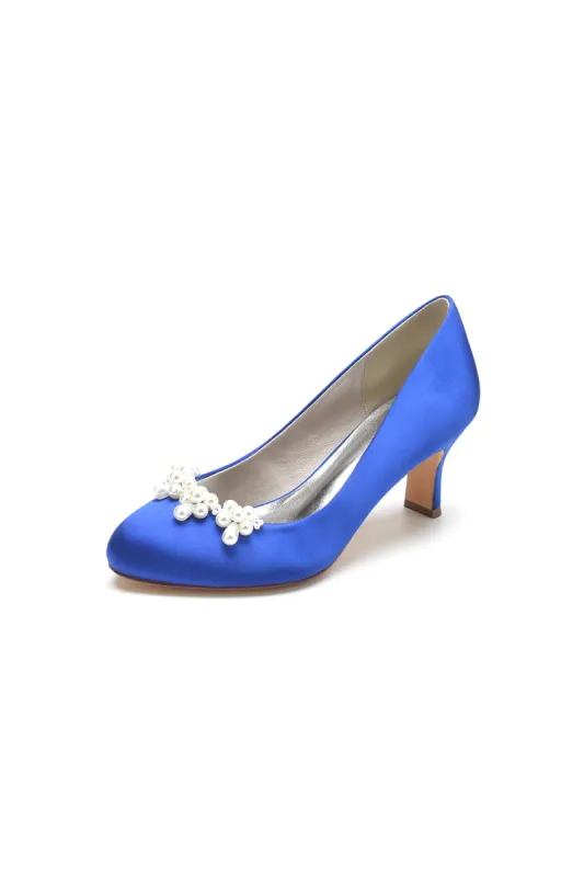 Round Toe Pearl Chunky Heels sold by KissProm