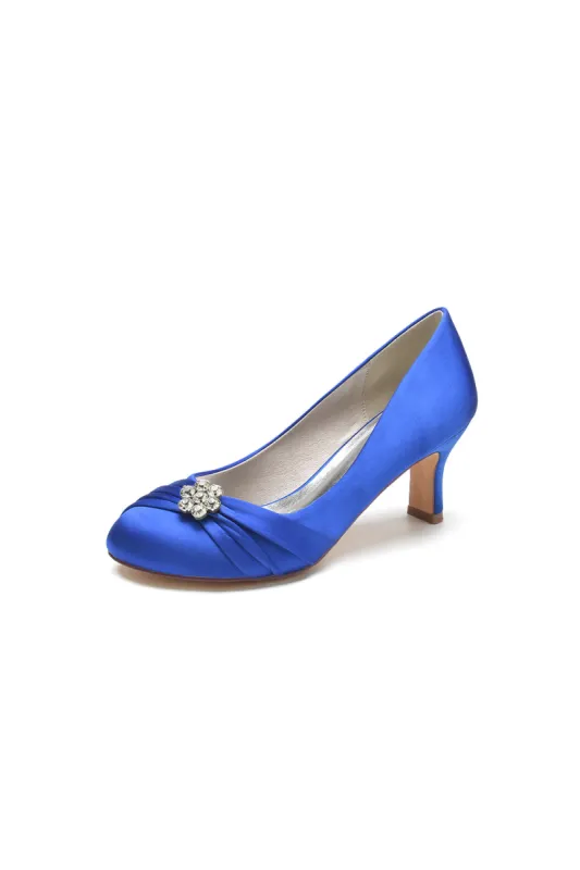 Round Toe Crystal Flower Chunky Heels sold by KissProm
