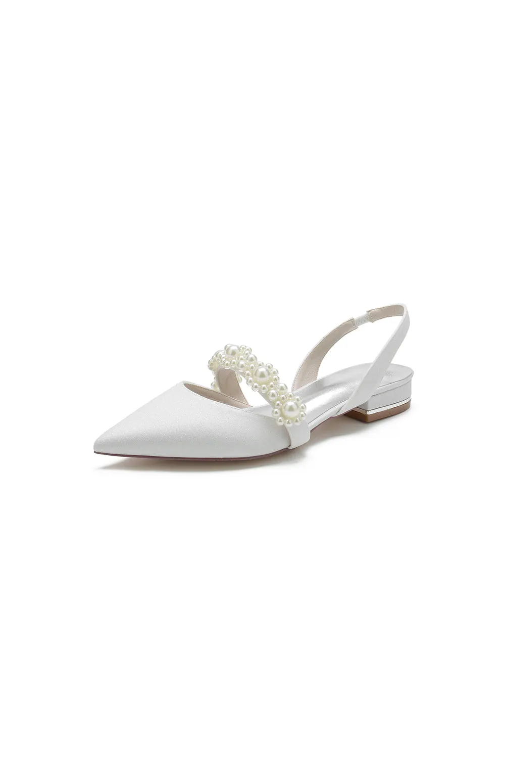Pearl Strap Slingback Sequin Pointed Toe Flats sold by KissProm product image thumbnail 2