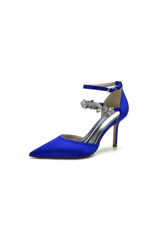 Pointed Toe Crystal Buckle Strap High Heels sold by KissProm