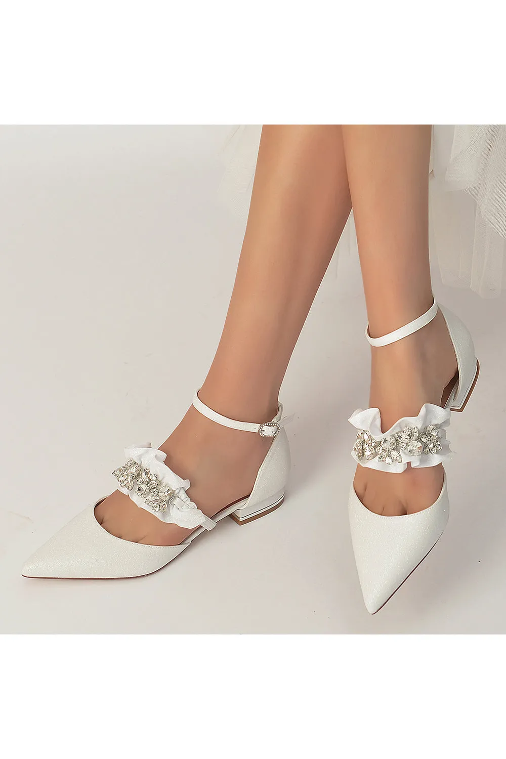 Crystal Ruffles Sequin Pointed Toe Flats sold by KissProm product image thumbnail 3