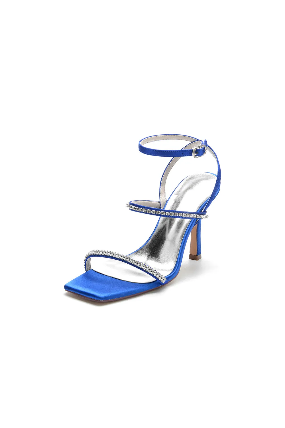 Crystal Cross Straps Square Open Toe Chunky Heels sold by KissProm product image thumbnail 2