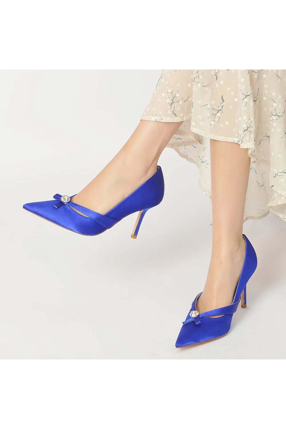 Crystal Bow Tie Pointed Toe High Heels sold by KissProm product image thumbnail 5