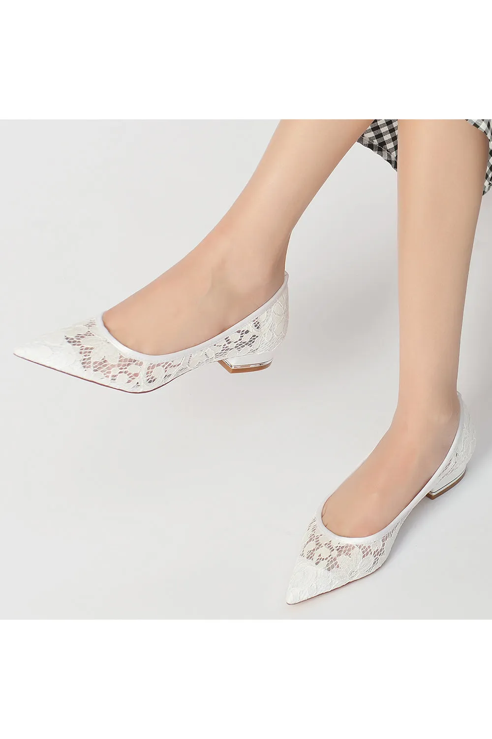 Lace Cocktail Pointed Toe Flats sold by KissProm product image thumbnail 5