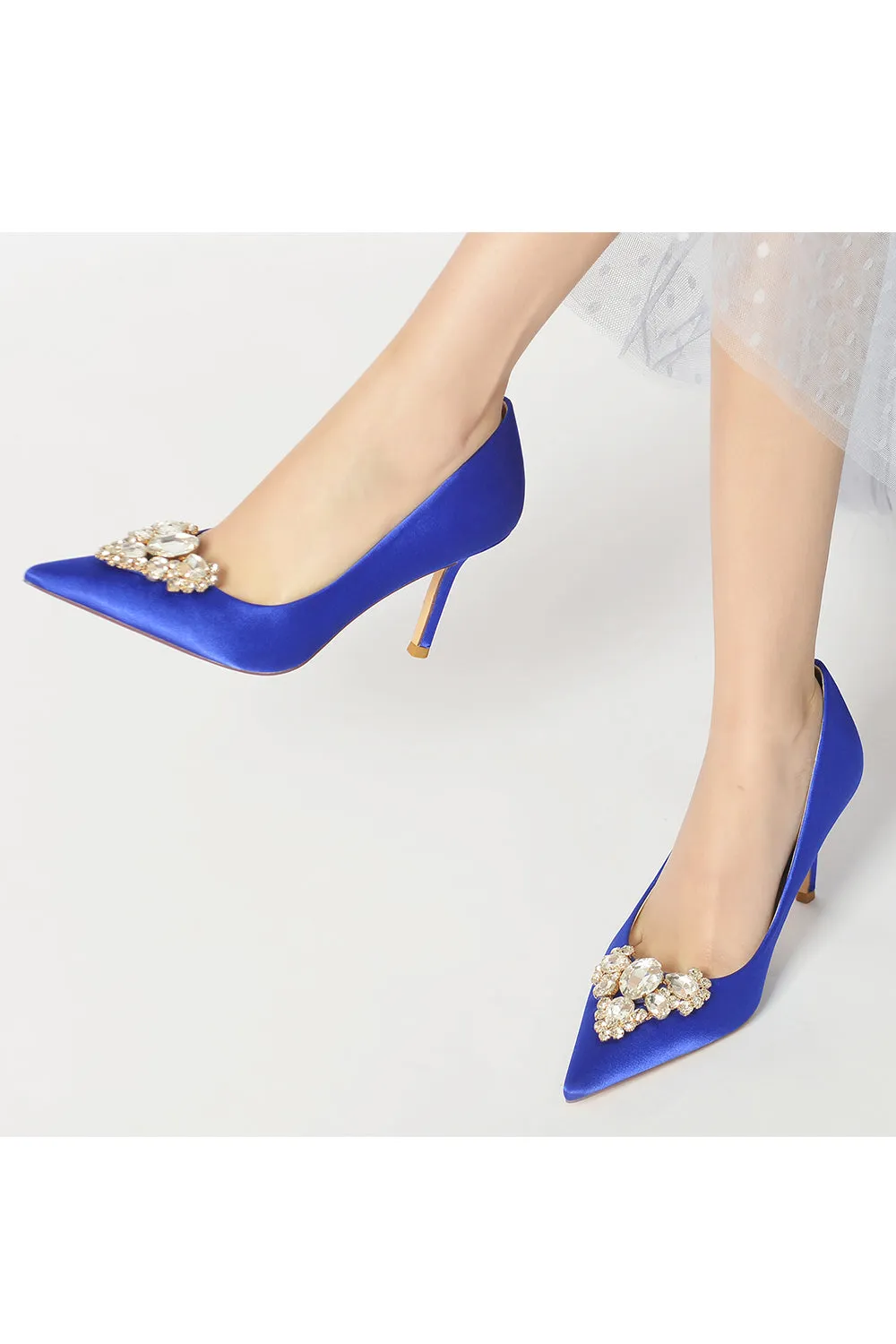 Cocktail Pointed Toe Crystal Heels sold by KissProm product image thumbnail 5