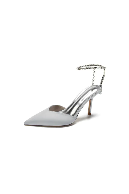 Cocktail Pointed Toe Crystal Strap High Heels sold by KissProm