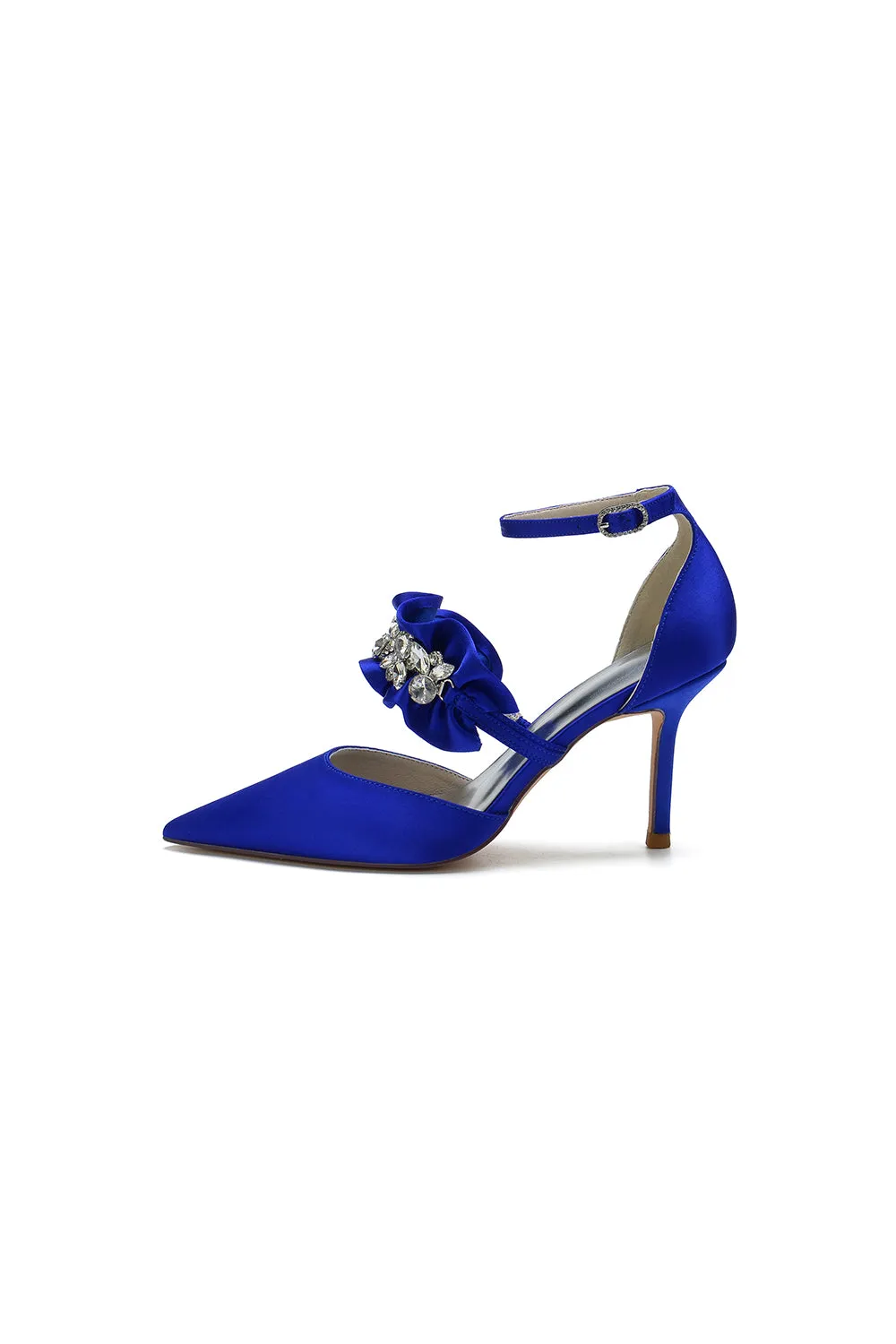 Cocktail Pointed Toe Crystal Buckle Strap High Heels sold by KissProm product image thumbnail 3