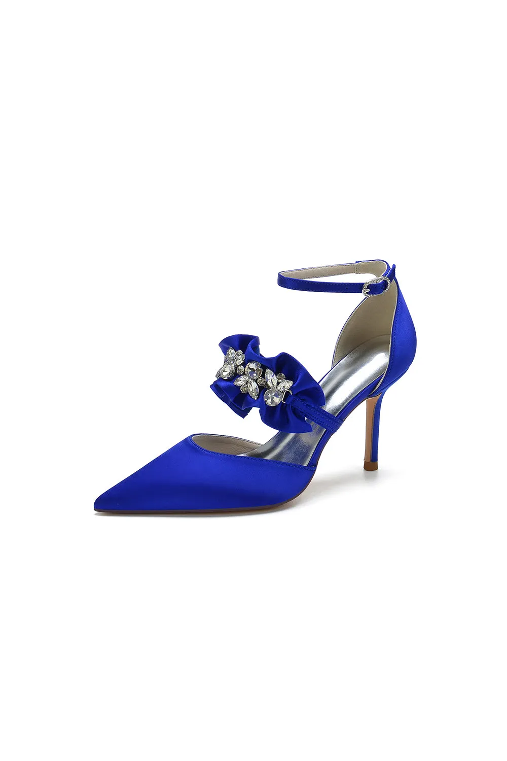 Cocktail Pointed Toe Crystal Buckle Strap High Heels sold by KissProm product image thumbnail 2