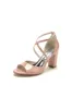 Elegant Nude Pink High Heels with Crossed Straps U2022-6 sold by KissProm