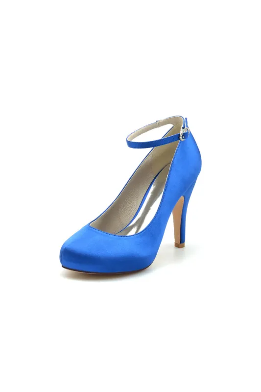 Royal Blue High Heels with Transparent Heel 718-8 sold by KissProm