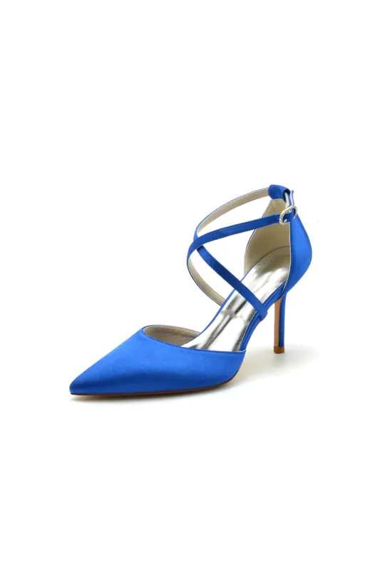 Royal Blue High Heels with Metallic Accents 1963-59 sold by KissProm