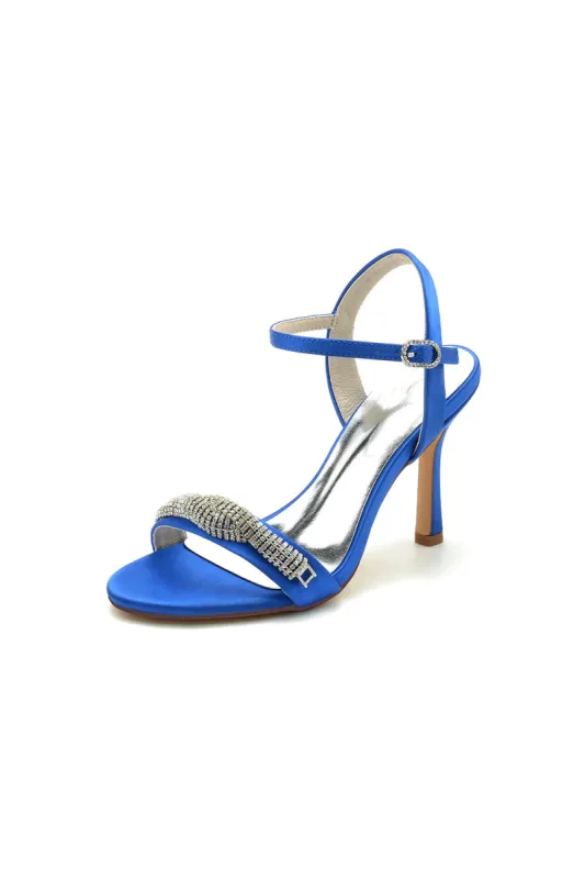 Royal Blue High Heels with Sparkling Crystal Embellishments 3999-16D sold by KissProm