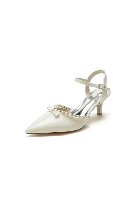 Pointed Toe Wedding Shoes with Pearl sold by KissProm