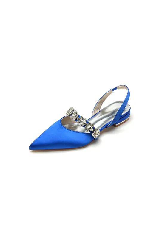 Pointed Toe Wedding Flats with Rhinestone sold by KissProm